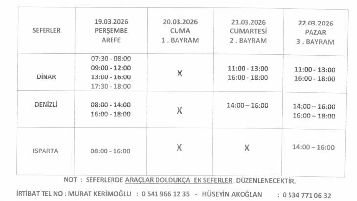 BAYRAM SEFERLERİ